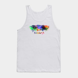 Edinburgh skyline in watercolor Tank Top